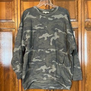 Express one eleven cozy fleece pullover, camo